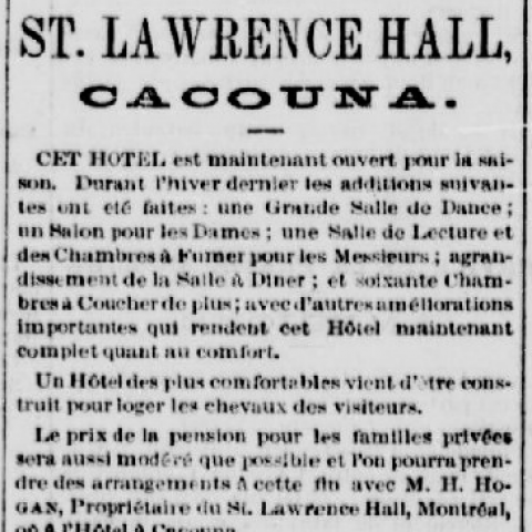 Image of newspaper announcement about Sea Bathing, in English.